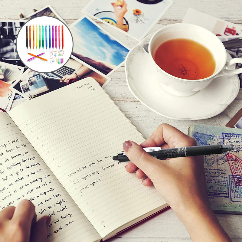 Multikleur Raderbare Gelpennen (12 st)