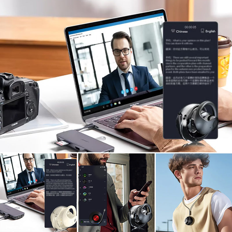 Draadloze Bluetooth-vertaaloordopjes