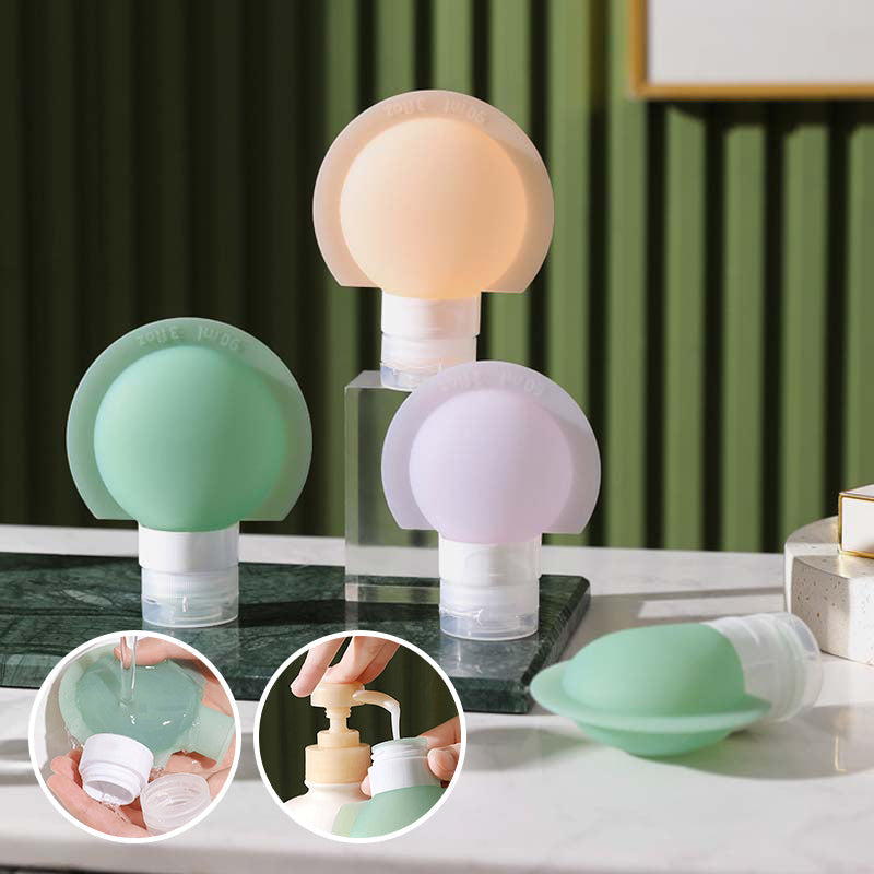 Draagbare siliconen reisfles met grote diameter