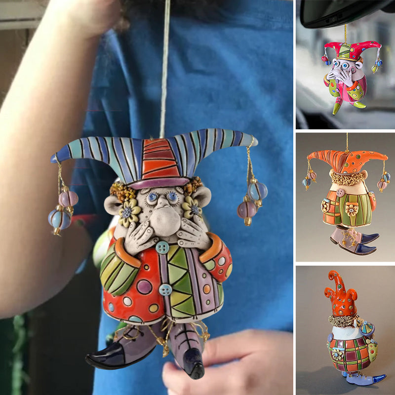 Kleurrijke Jester Bell-ornamenten