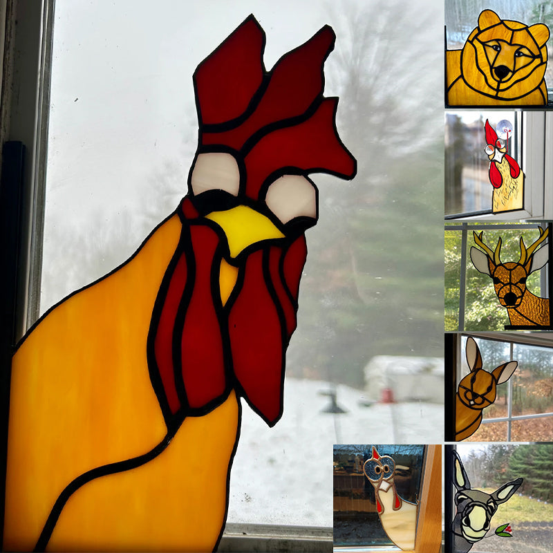 Grappige raamhoekdecoratie