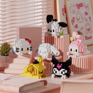 Bouwsteenset voor cartoonpoppen – Speelgoed voor het assembleren van microdeeltjes voor kinderen