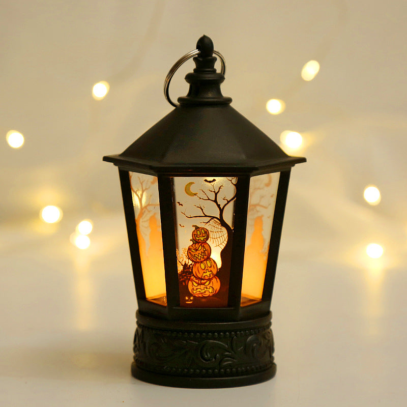 Christmas Ornament Chandelier LED Candle Pumpkin Lantern