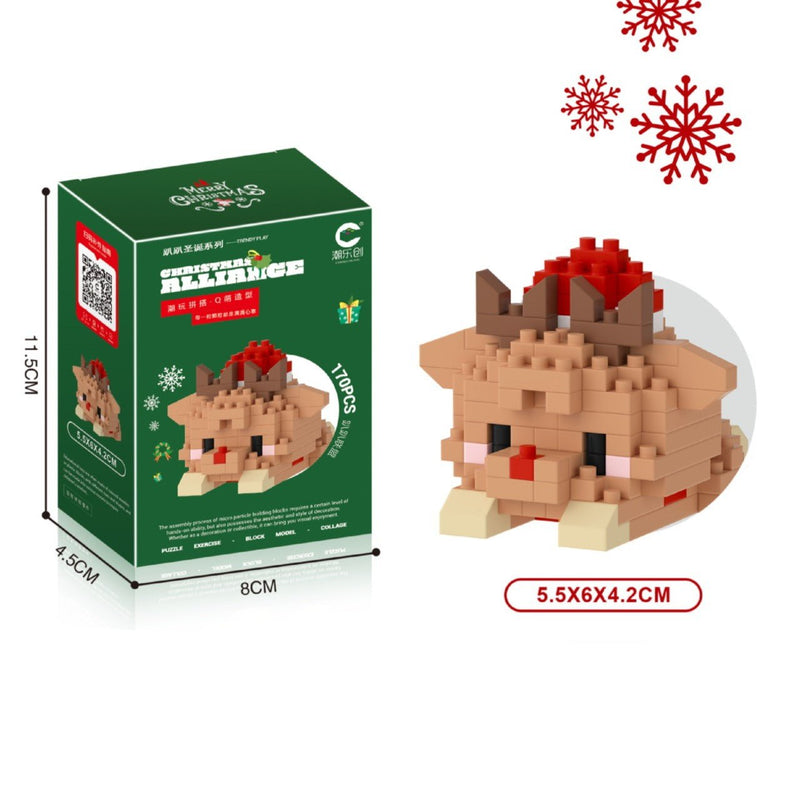 Bouwsteenset voor cartoonpoppen – Speelgoed voor het assembleren van microdeeltjes voor kinderen