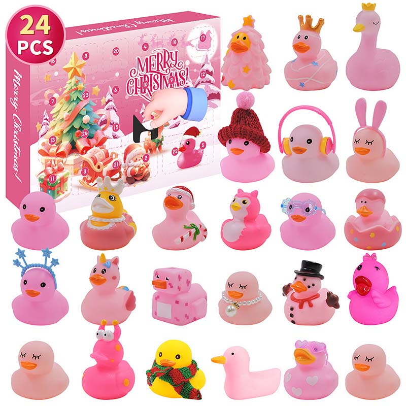 24 stuks kerstbadeendjes adventskalender