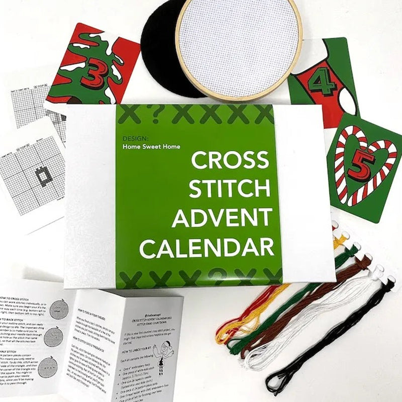 Kruissteek kerstadventskalender