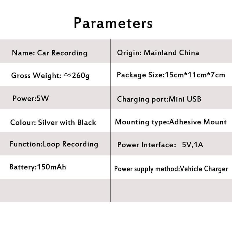 Voor- en Achter Dashcam
