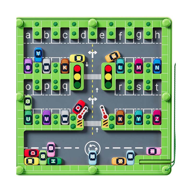 Magnetisch alfabet-parkeerspeelgoed