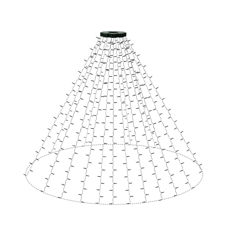 Kerstboomwatervalverlichting met ring