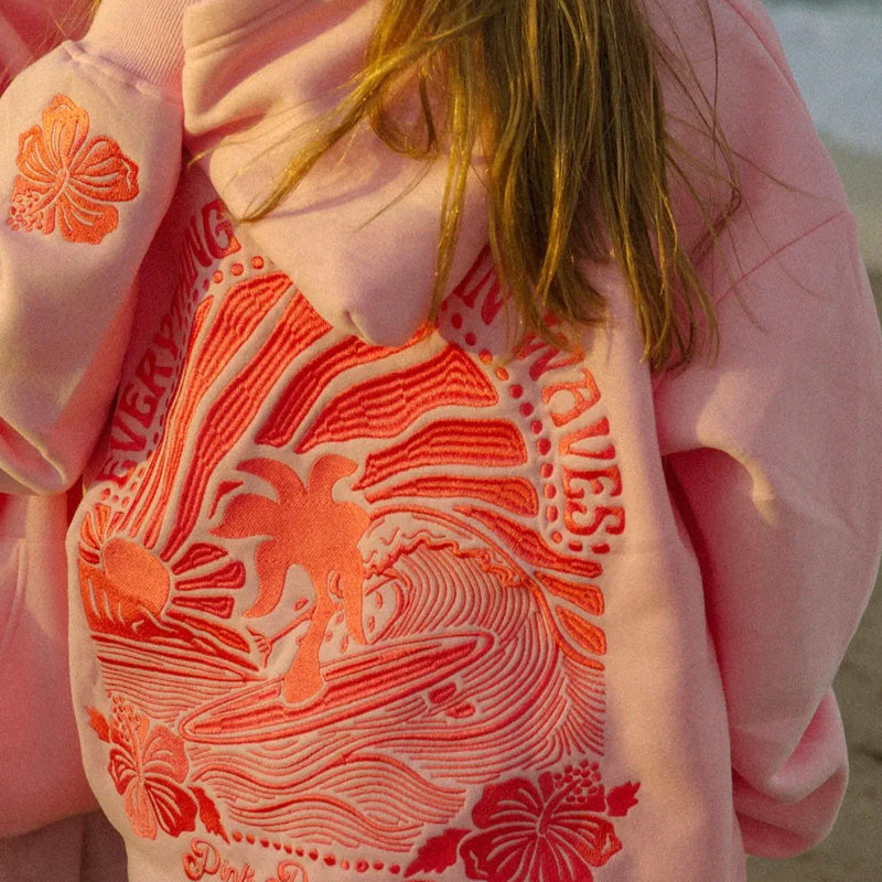 Oversized hoodie met zonsondergang achtervolgen