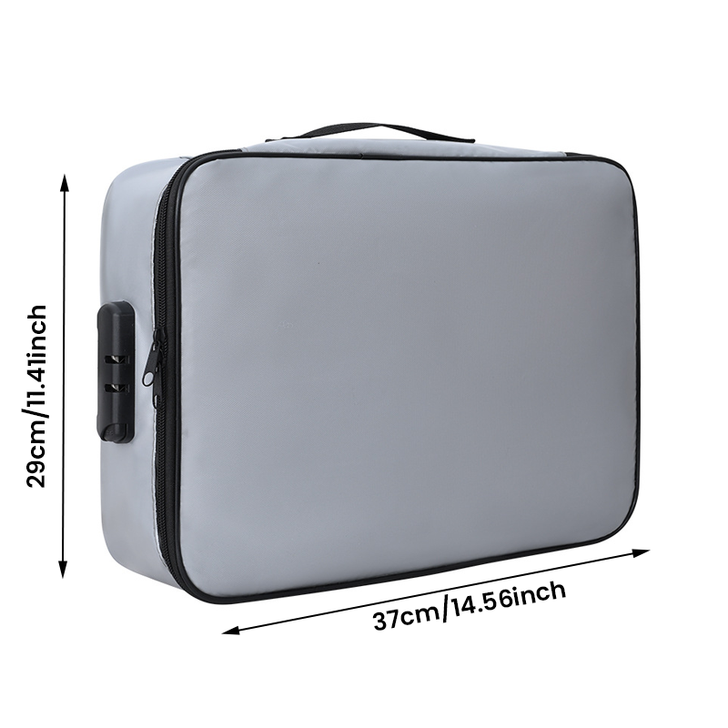 Waterdichte en vuurvaste afsluitbare opbergtas voor documenten