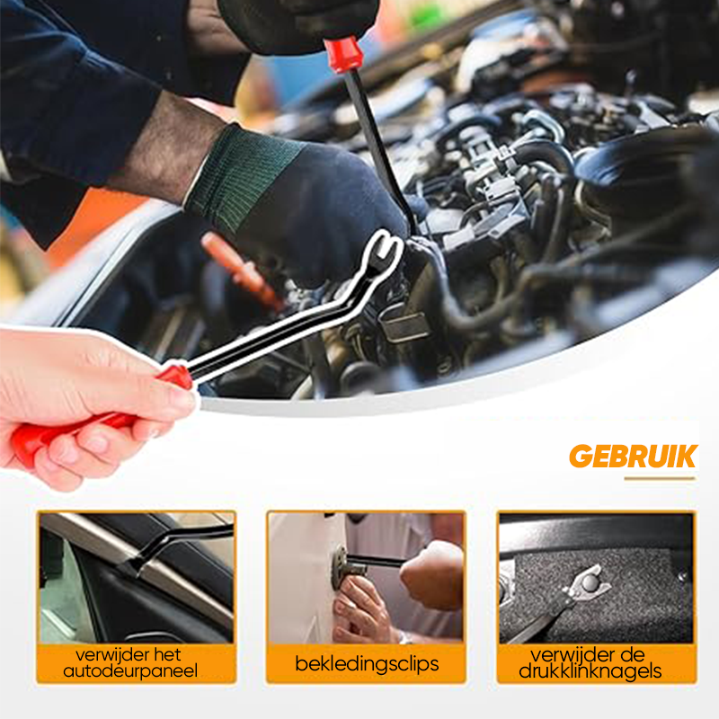 725 stuks autobevestigingsclips en bevestigingsverwijderaar
