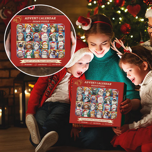 Fijne kerst katten adventskalender puzzel
