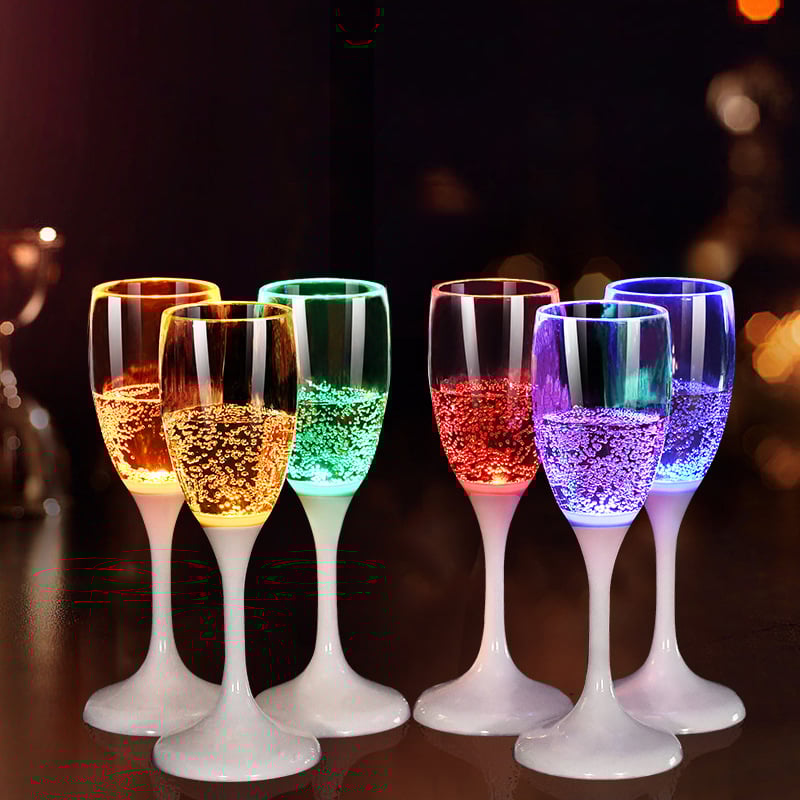 Lichtgevend champagneglas