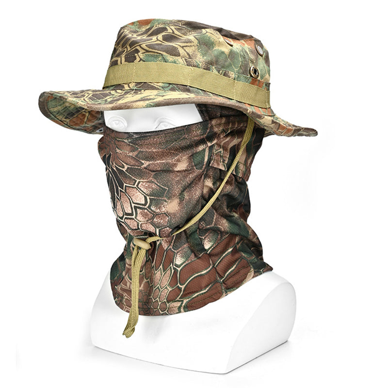 Multifunctionele camouflage-bergsporthoed