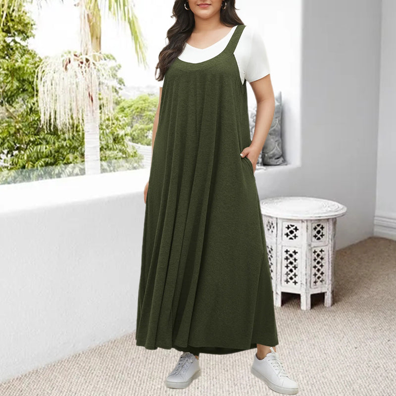 Jumpsuit met zakken en verstelbare bandjes