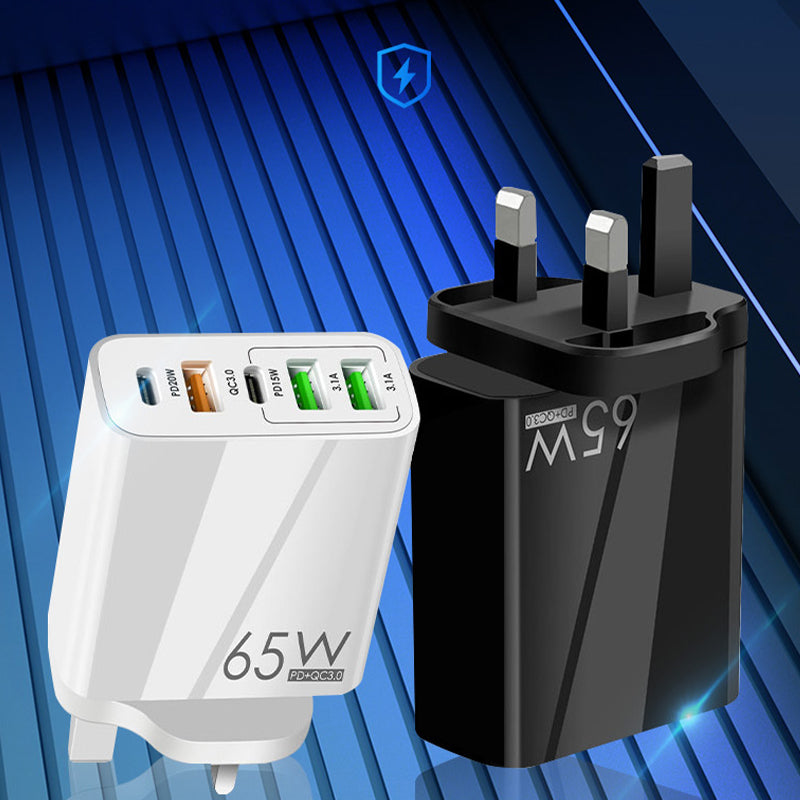 Multiport 65W Snellader Adapter