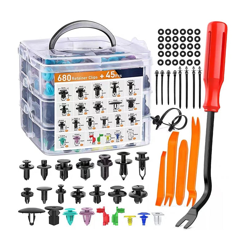 725 stuks autobevestigingsclips en bevestigingsverwijderaar