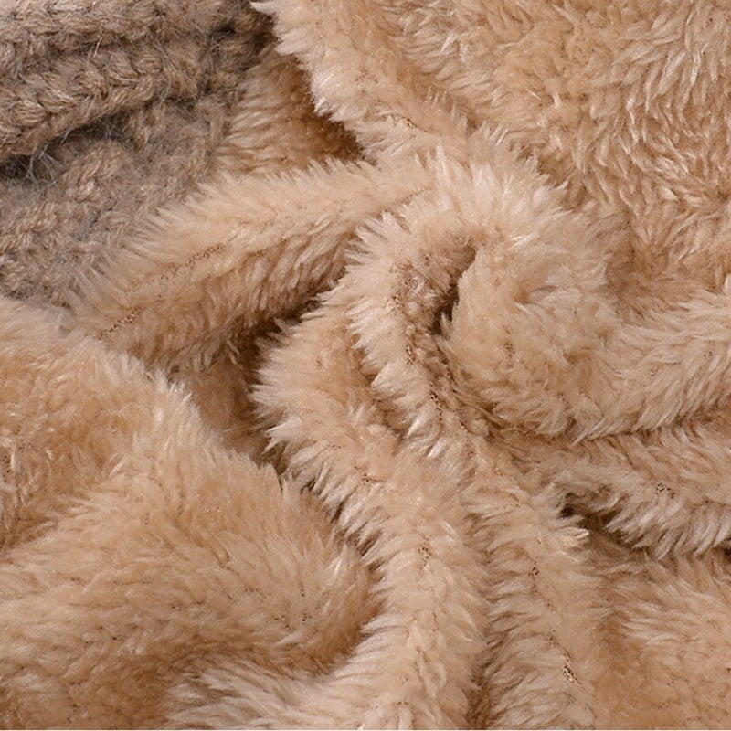 Gebreide 3-in-1 koudebestendige damesmuts