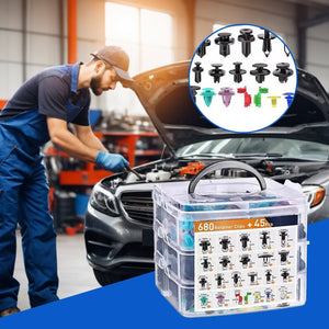 725 stuks autobevestigingsclips en bevestigingsverwijderaar