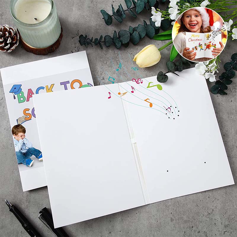 Handgemaakt getekend geluidsgroetkaartje