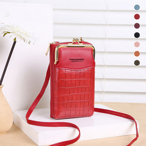 Verticale mobiele telefoonhoes met krokodillenprint