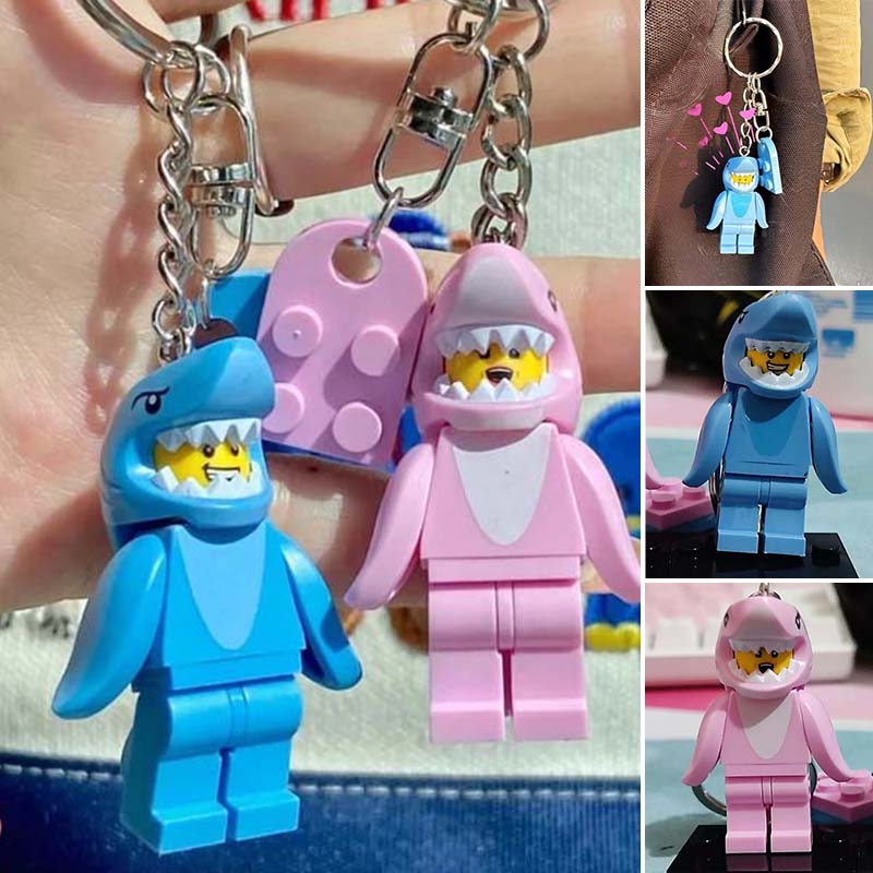 Baby haai paar sleutelhanger