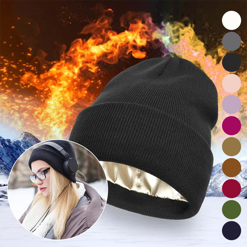 Warme gebreide wollen muts