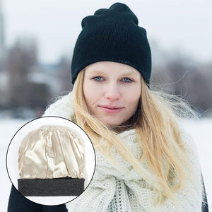 Warme gebreide wollen muts