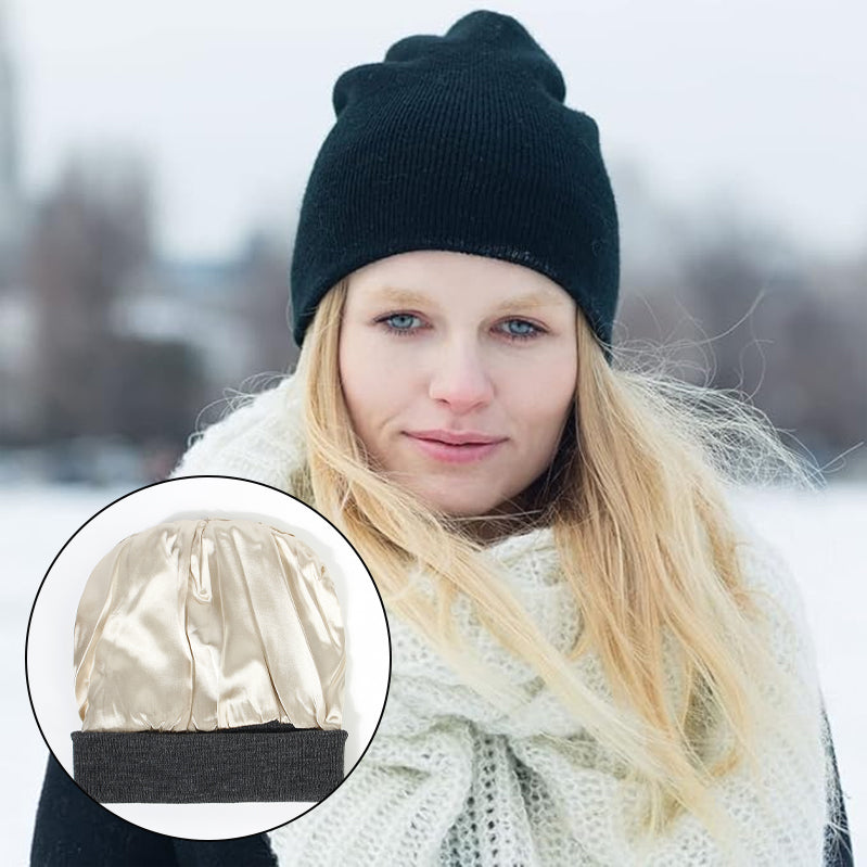 Warme gebreide wollen muts