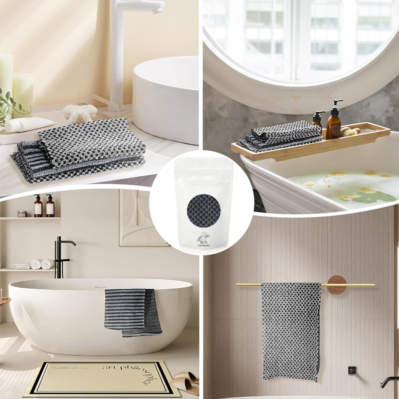 Exfoliërende antibacteriële douchehanddoek