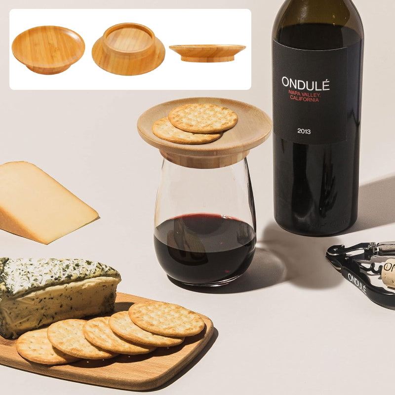 Het Houten Deksel Voor Een Wijnglas