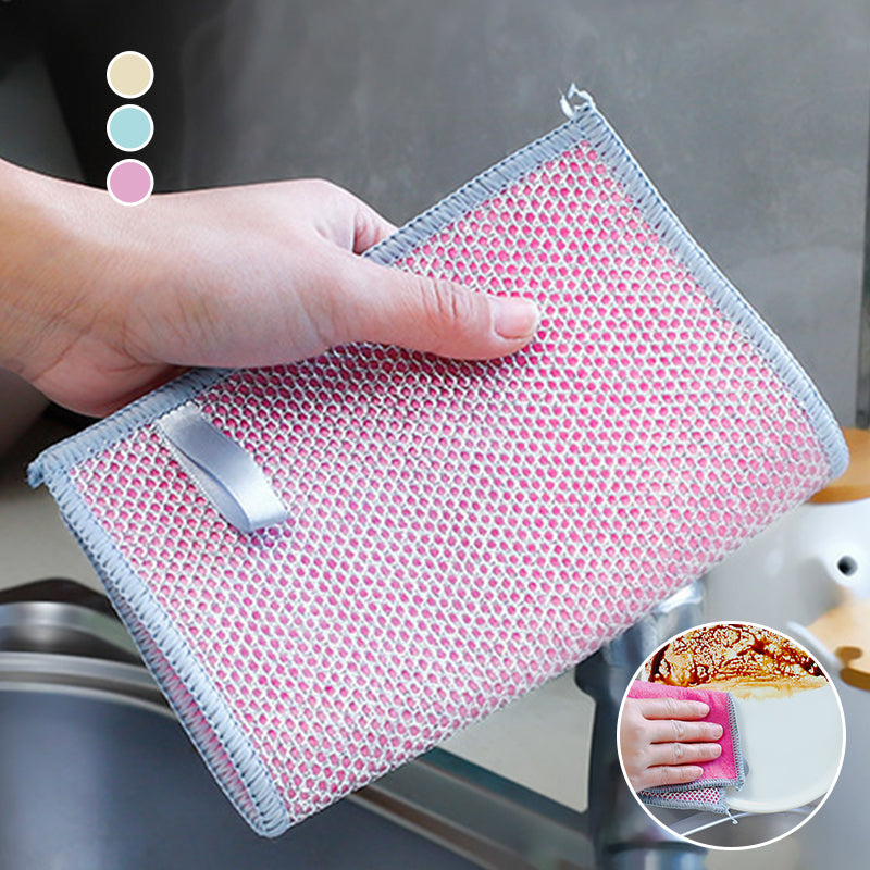 Verdikte schoonmaakdoek van zilverdraad