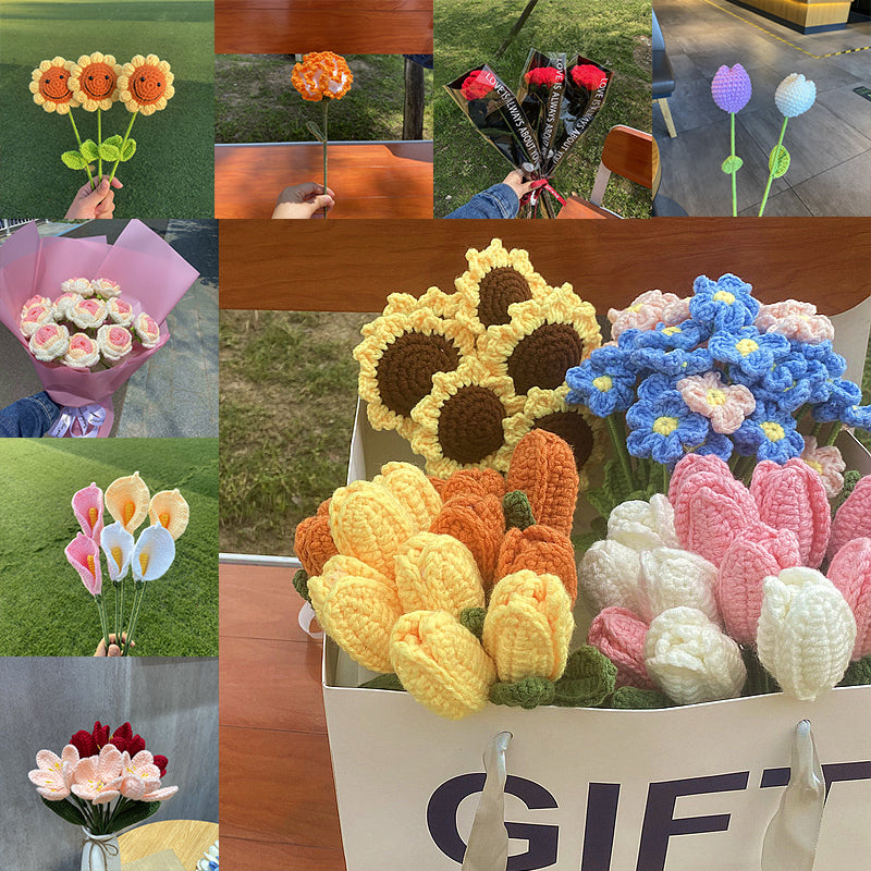 Gehaakt bloemenboeket