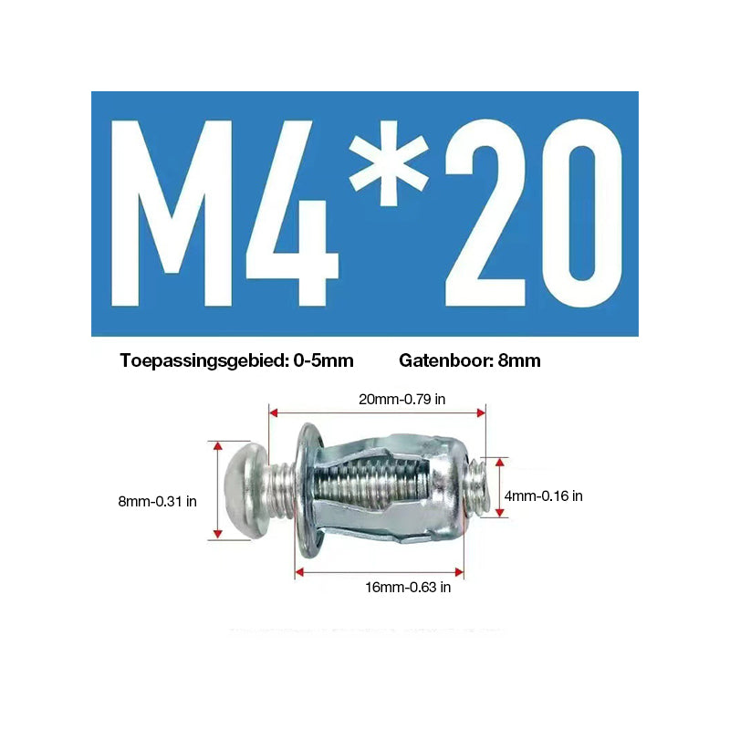 Expansieschroef Bloembladmoer (50 stuks)