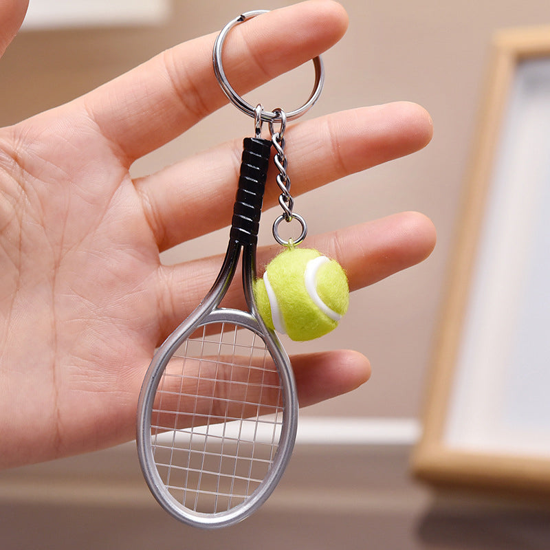 Mini tennisracket sleutelhanger