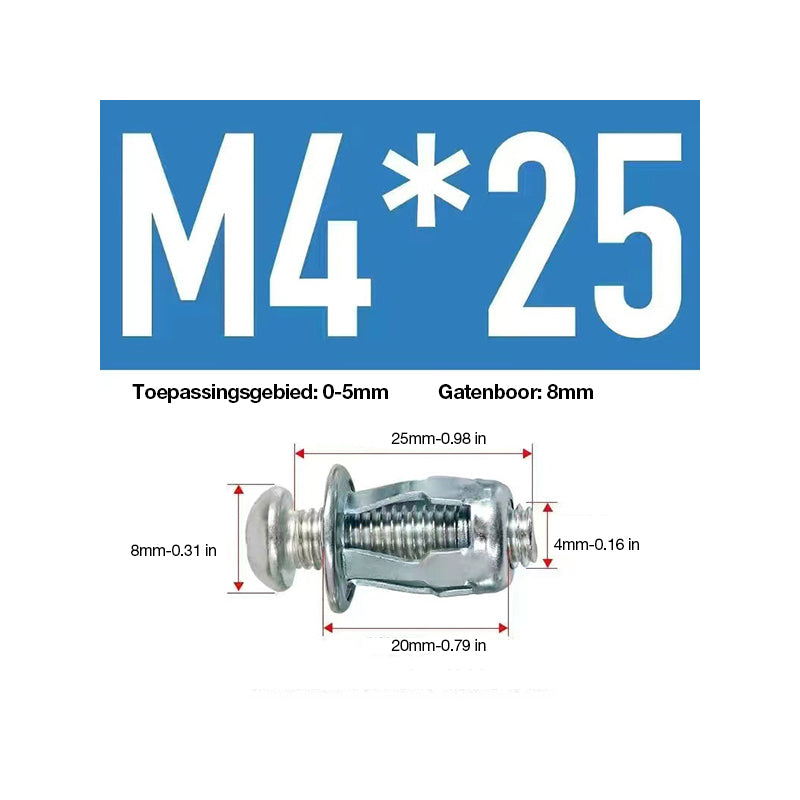 Expansieschroef Bloembladmoer (50 stuks)