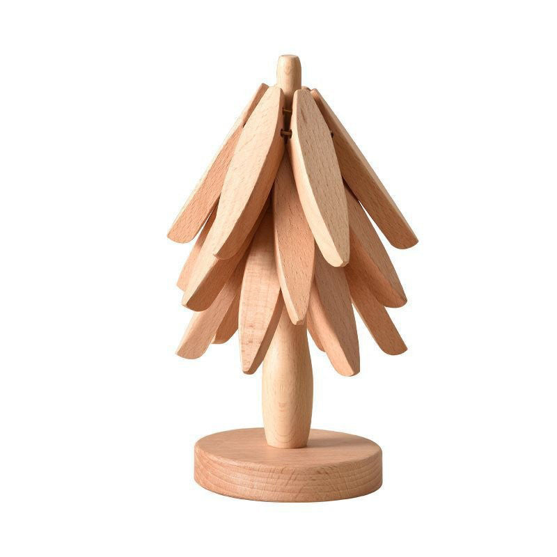 Een boom massief houten isolatieplacemat