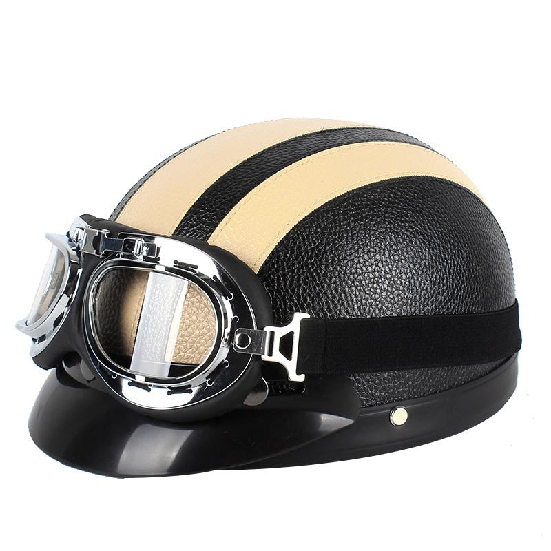 Motorfiets Harley PU-helm met bril