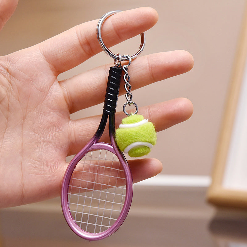 Mini tennisracket sleutelhanger