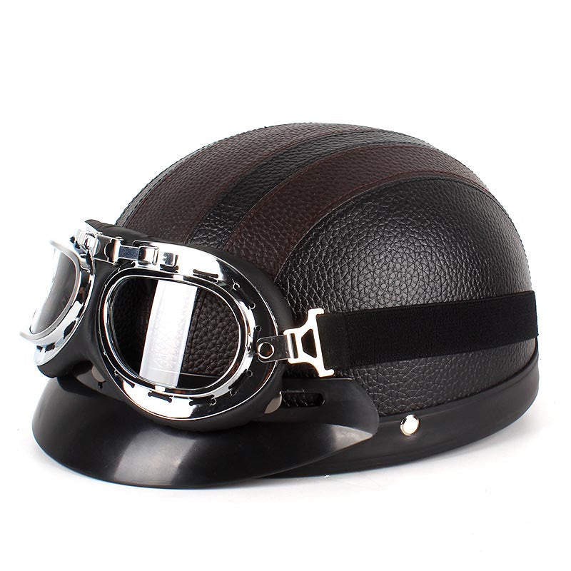 Motorfiets Harley PU-helm met bril