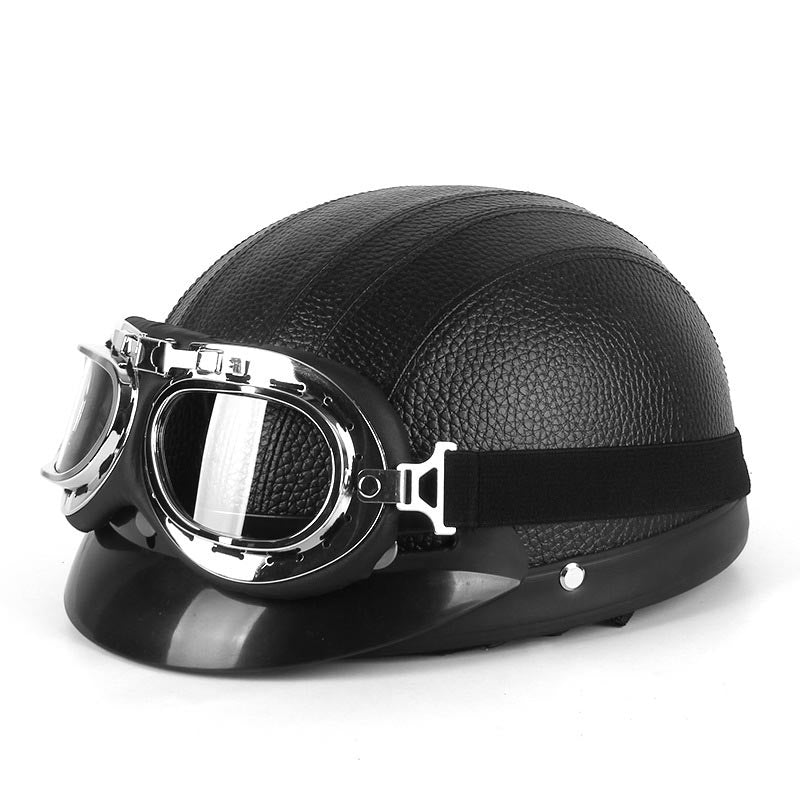 Motorfiets Harley PU-helm met bril