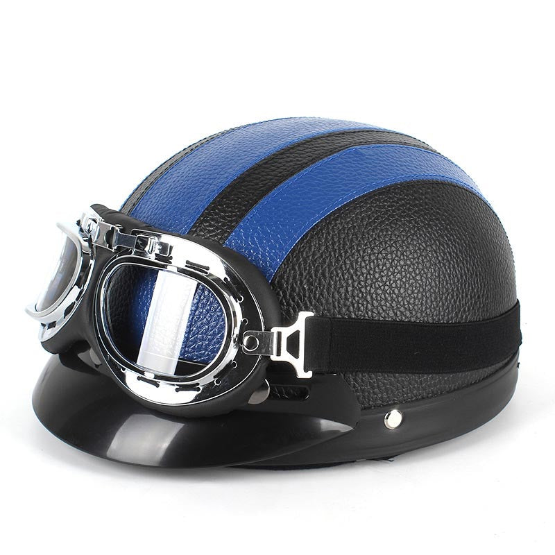 Motorfiets Harley PU-helm met bril