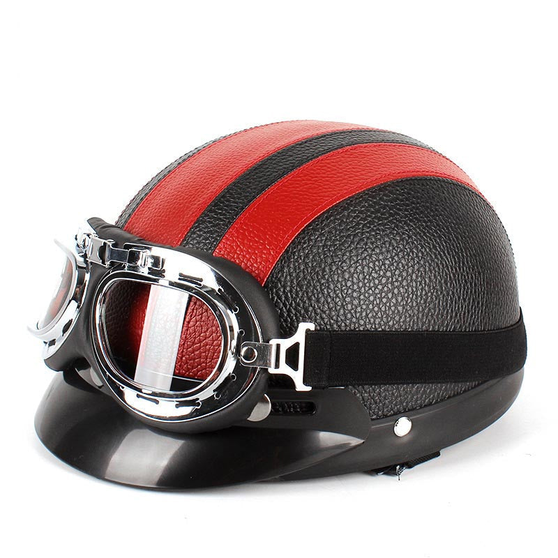 Motorfiets Harley PU-helm met bril