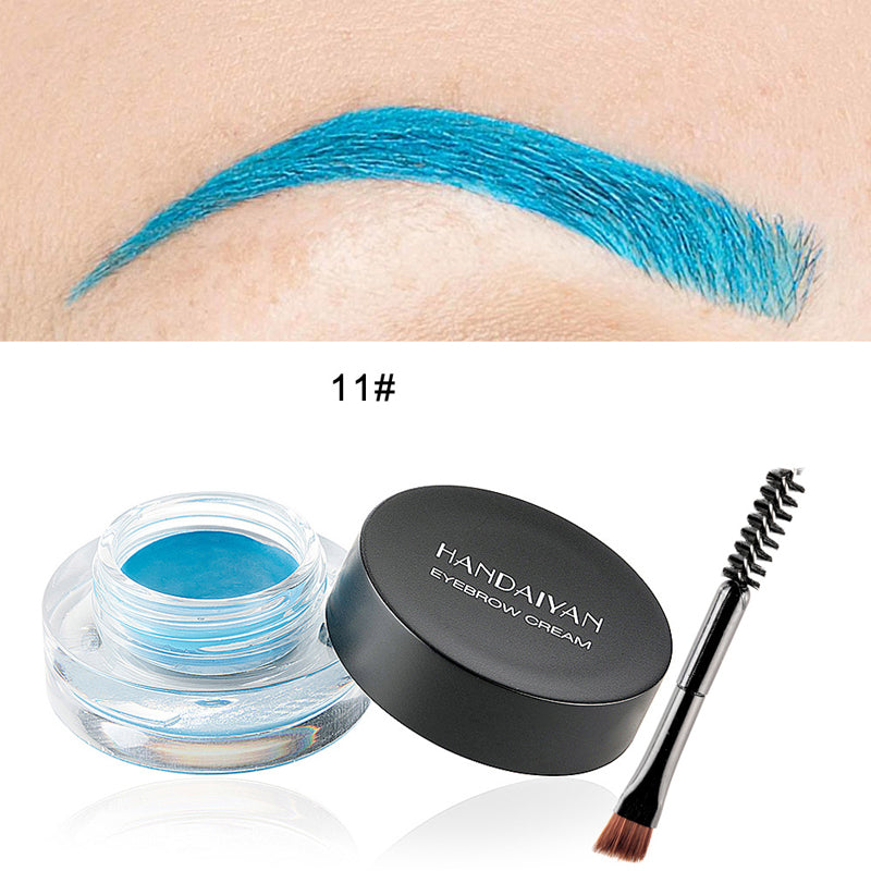 Multifunctionele vierkante wenkbrauwborstel en wenkbrauwcrème