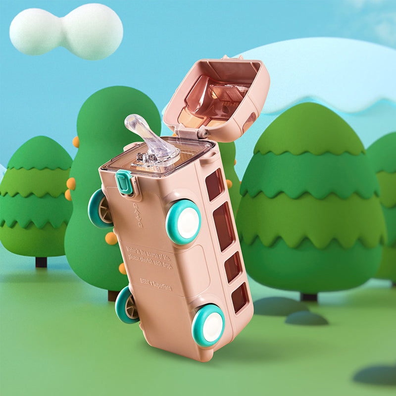 Draagbare waterbeker in busvorm