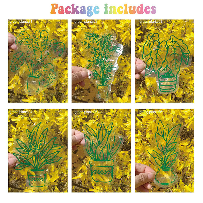 PVC dier kleurrijke anti-botsing glassticker, 6 stuks