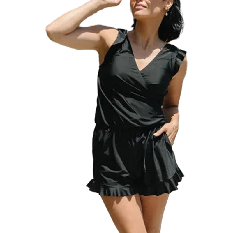 Badpak uit één stuk met ingebouwde beha