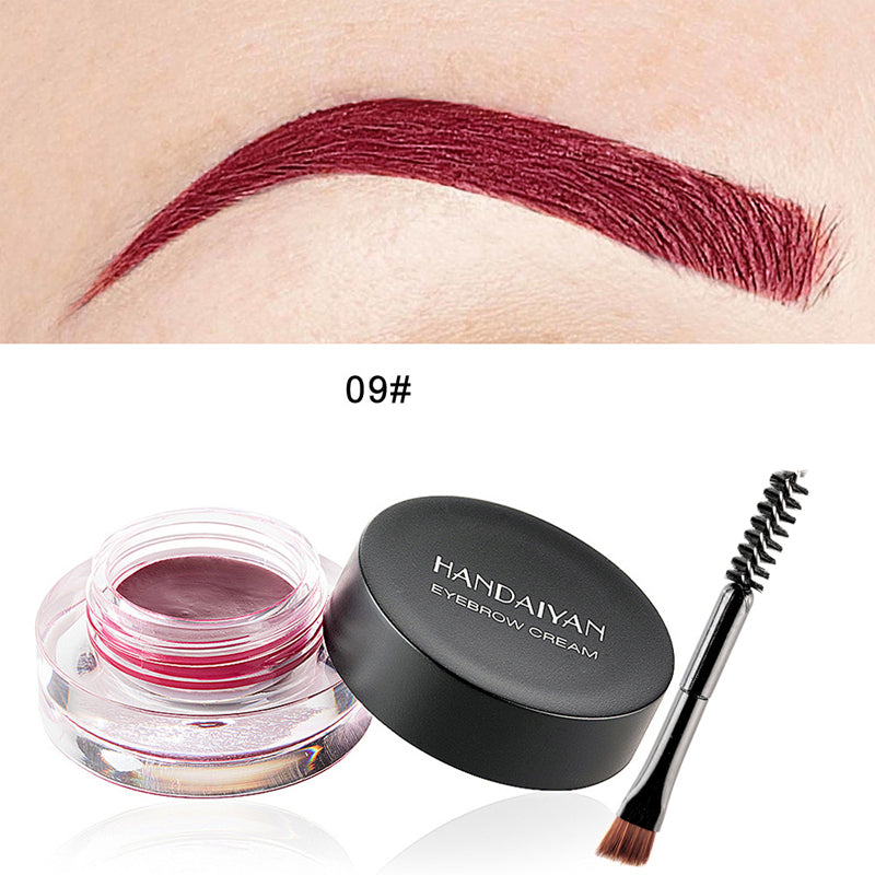 Multifunctionele vierkante wenkbrauwborstel en wenkbrauwcrème