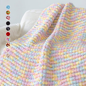 Winter DIY gevlochten parelmoer grove wol (6 stuks)